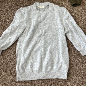 3/4 sleeve puff sweater